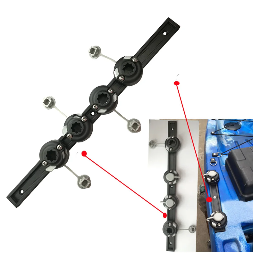 Fish Finder Transducer Mount - Kayak Aluminum Slide Track Rails Bracket
