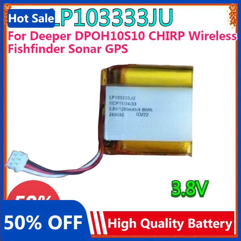 Chirp Sonar Fish Finder - New High Quality Replaceable 1280mAh Battery