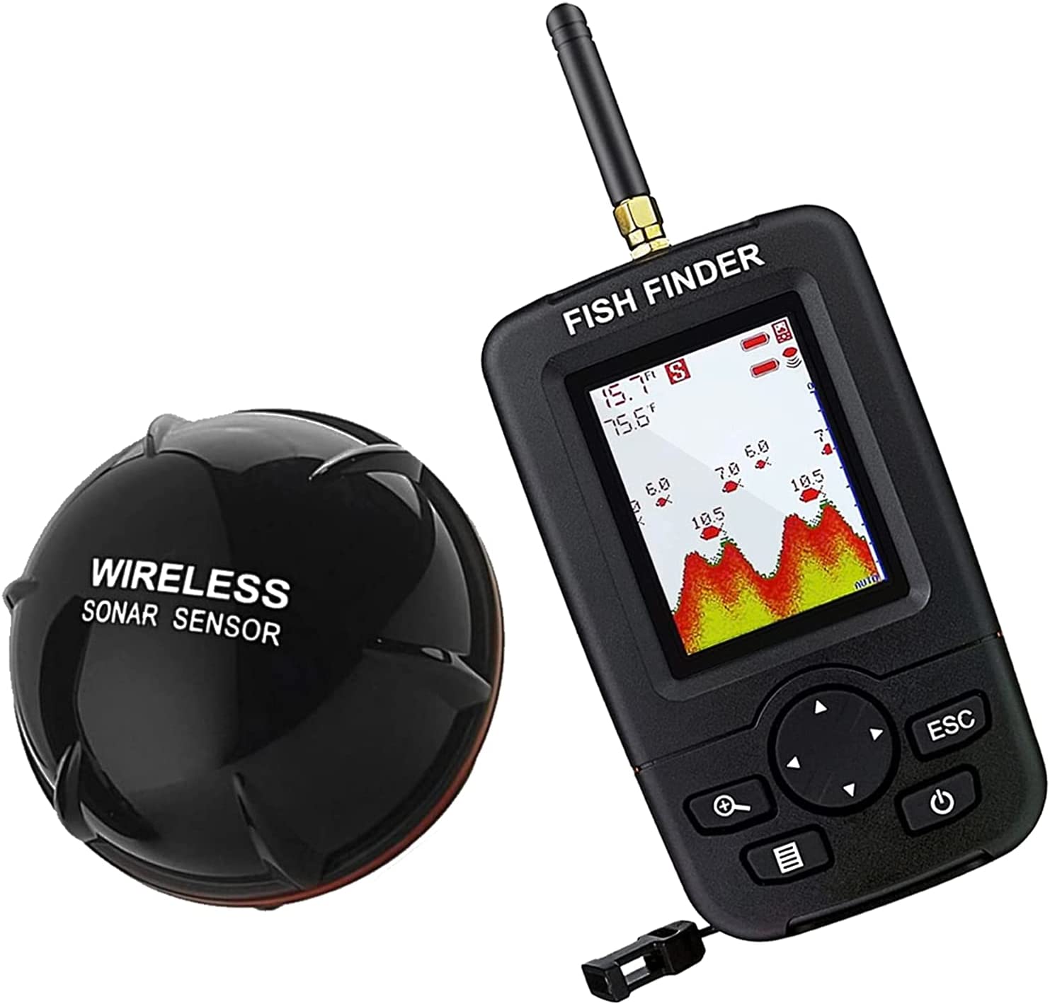 Chirp Sonar Fish Finder - Wireless Sonar Fishing Alert Fish Finder