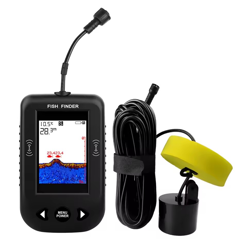 Fish Finder Transducer 200Khz - Alarm 100M Portable Sonar Fish Finders