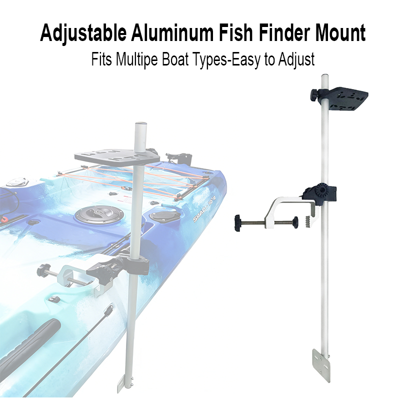 Fish Finder Transducer Mount - Universal Aluminum Transducer Bracket for Kayak