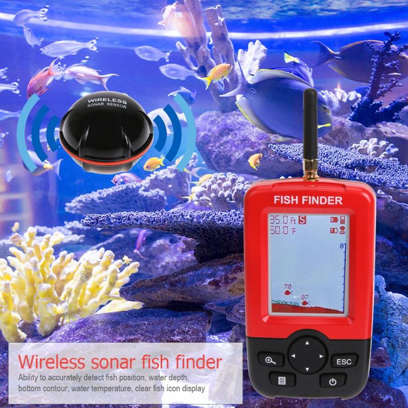Chirp Sonar Fish Finder - 100M Wireless Sonar Sensor Depth Fish