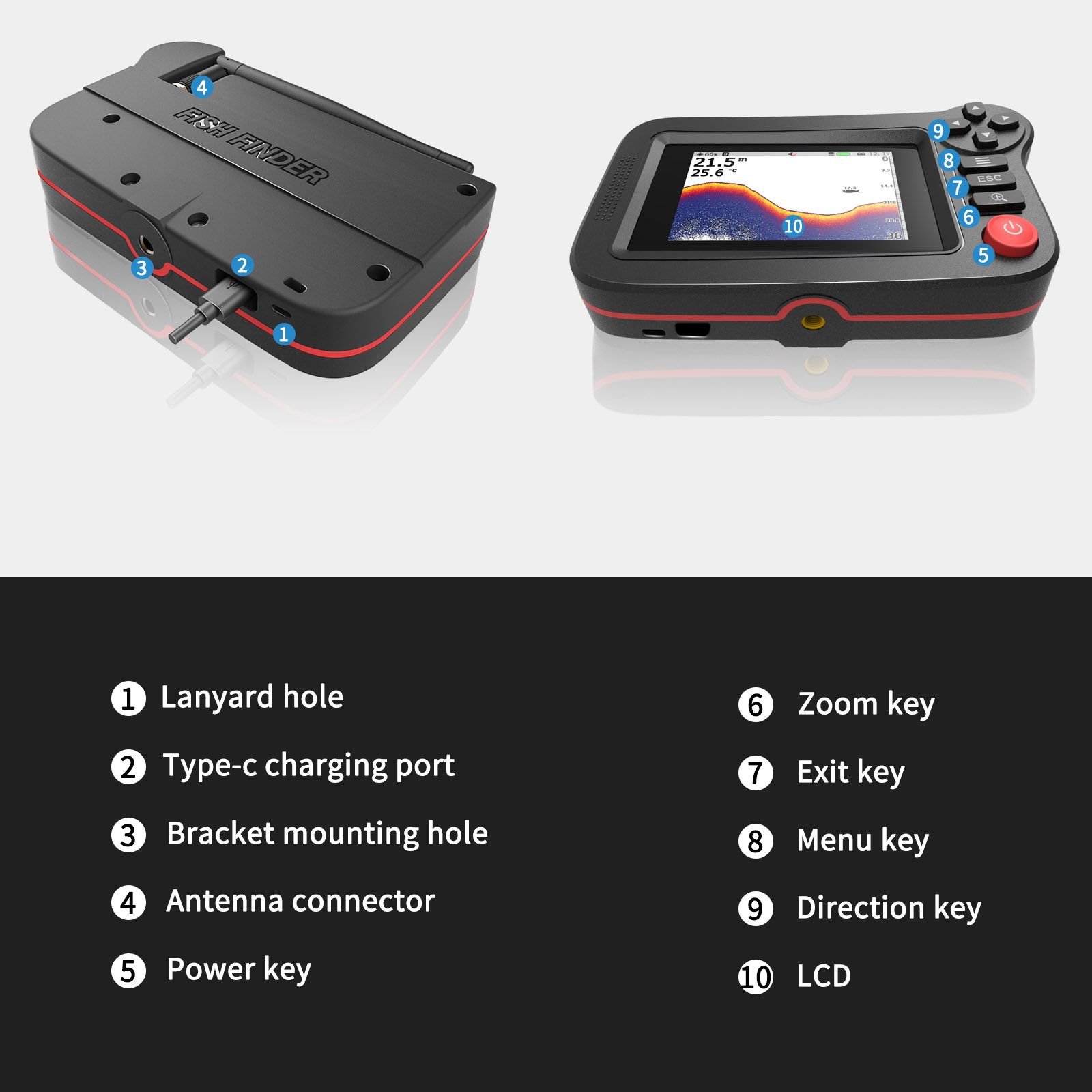 Smart Fish Finder - Portable F - Fish Finder Ice Fishing ulasan dan harga