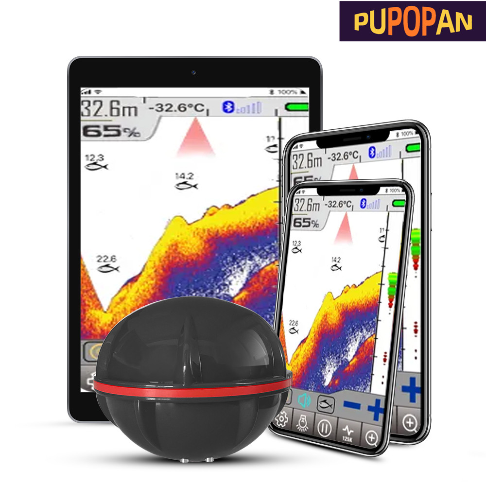 PuPoPan  Wireless Bluetooth Sm - Chirp Sonar Fish Finder ulasan dan harga