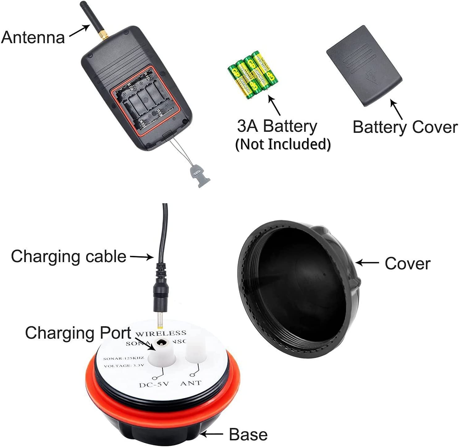Wireless Sonar Fishing Alert F - Chirp Sonar Fish Finder ulasan dan harga