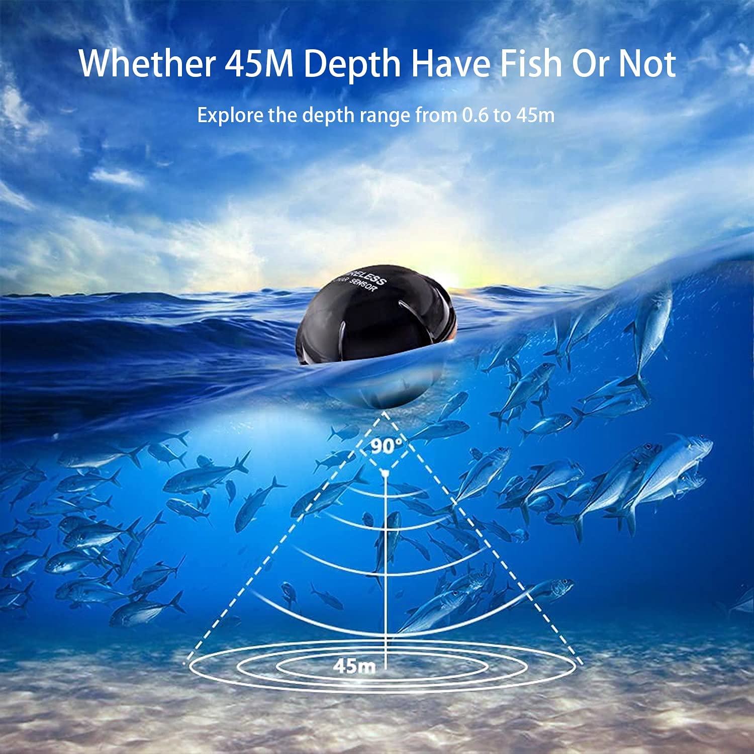 Wireless Sonar Fishing Alert F - Chirp Sonar Fish Finder ulasan dan harga