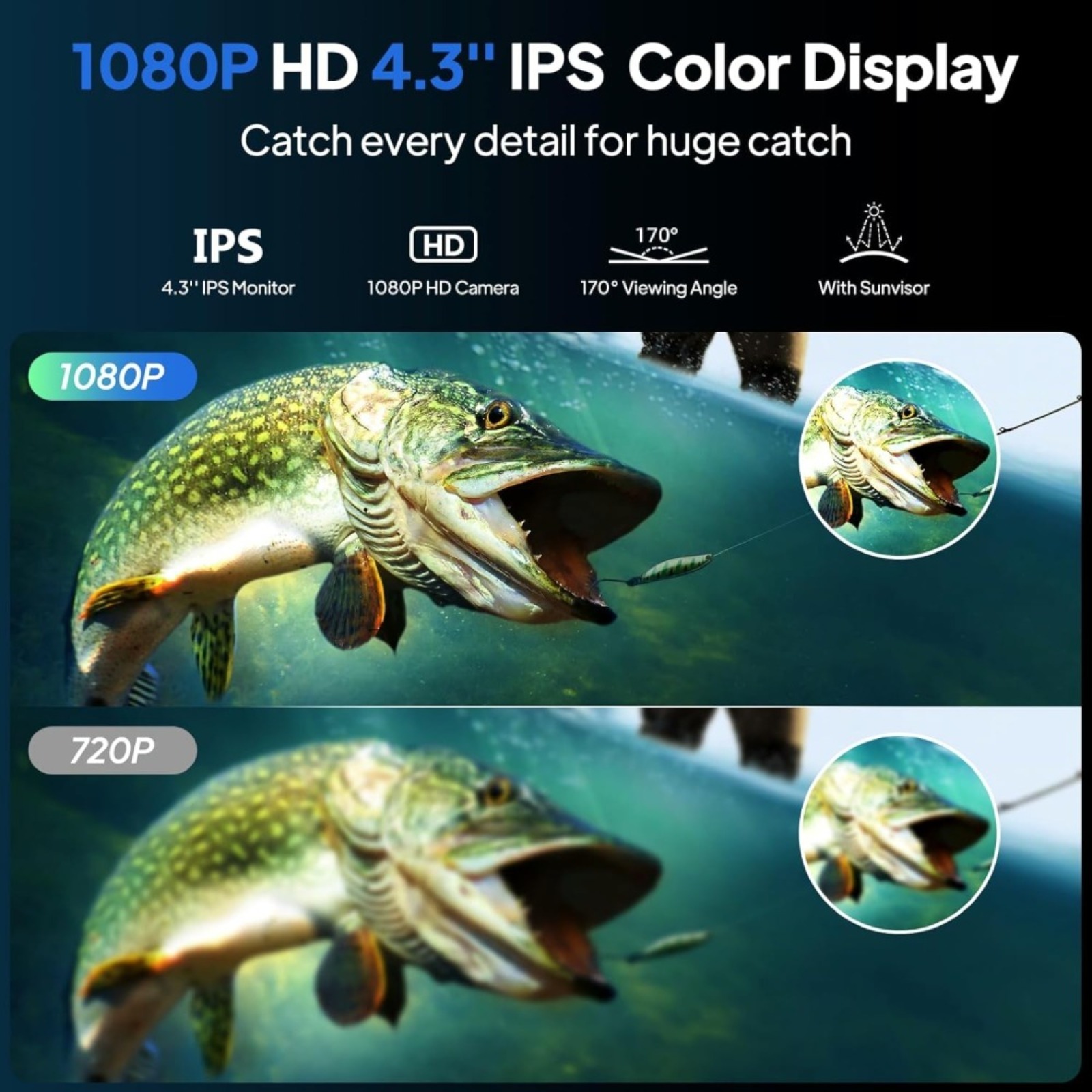 [1080P Underwater Fish Camera  - Fish Finder Kayak Portable ulasan dan harga
