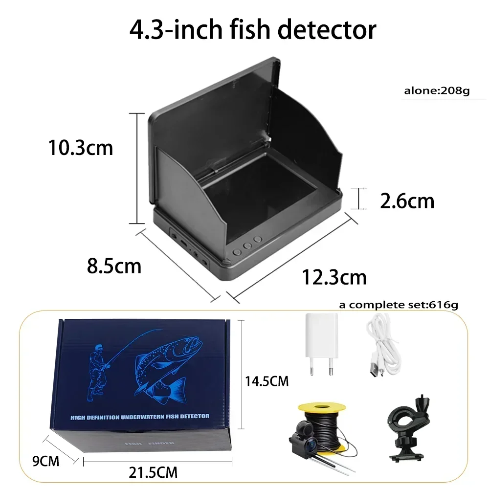 YS43A 4.3-inch Fish Detector U - Fish Finder Ice Fishing ulasan dan harga