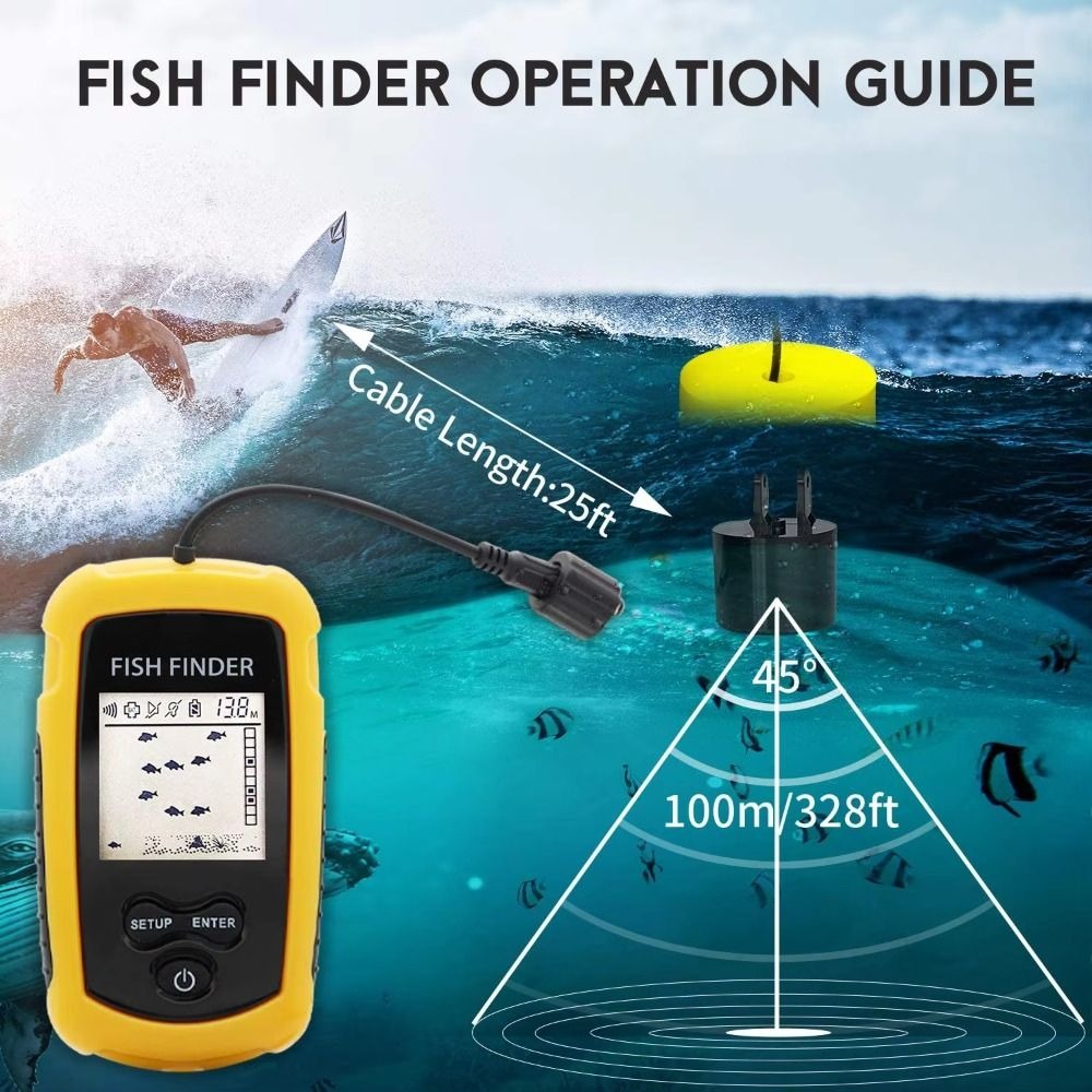 Handheld Portable Fish Finder  - Fish Finder Castable Wireless ulasan dan harga