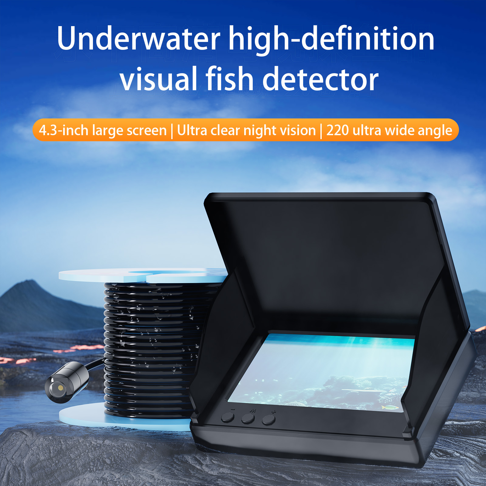 4.3 Inch Underwater 15/30M Fis - Fish Finder Ice Fishing ulasan dan harga