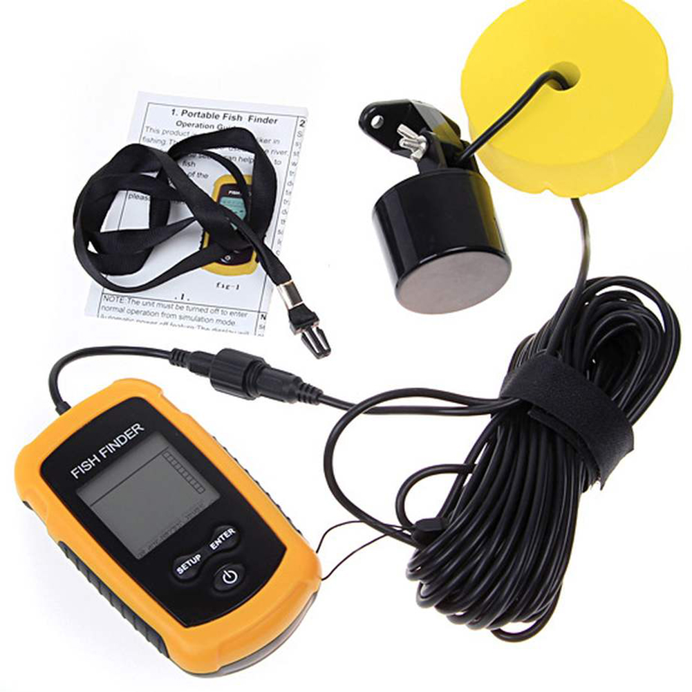 100M Sonar Fish Finders 45 Deg - Fish Finder Transducer 200Khz ulasan dan harga